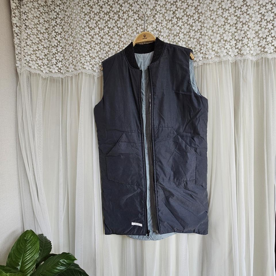 패딩 짚업 롱 조끼 양면   만원