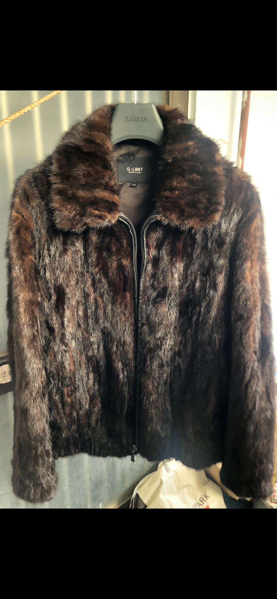 남성 천연밍크 자켓 105