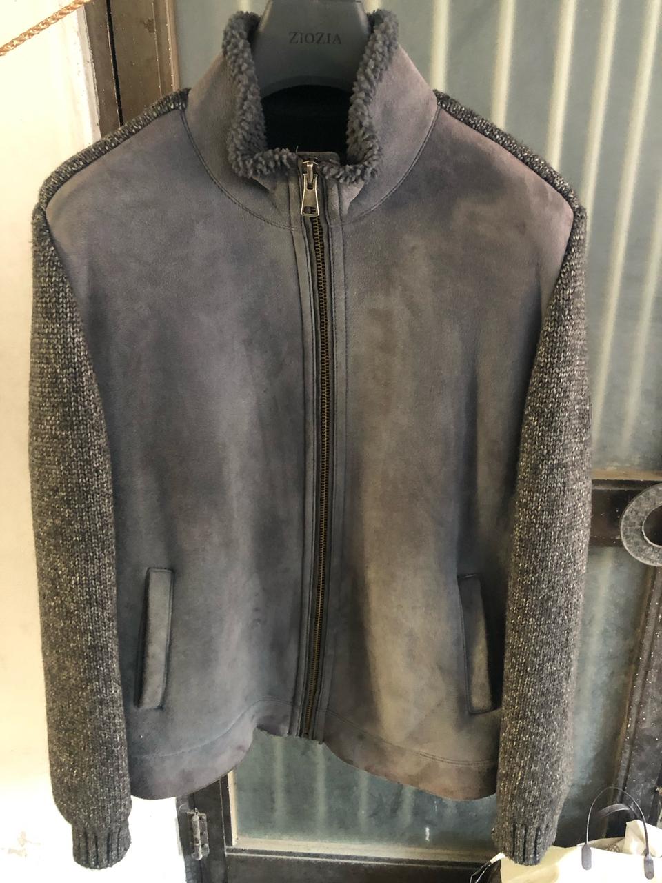 닥스 남성 시어링 무스탕 니트 패딩 자켓