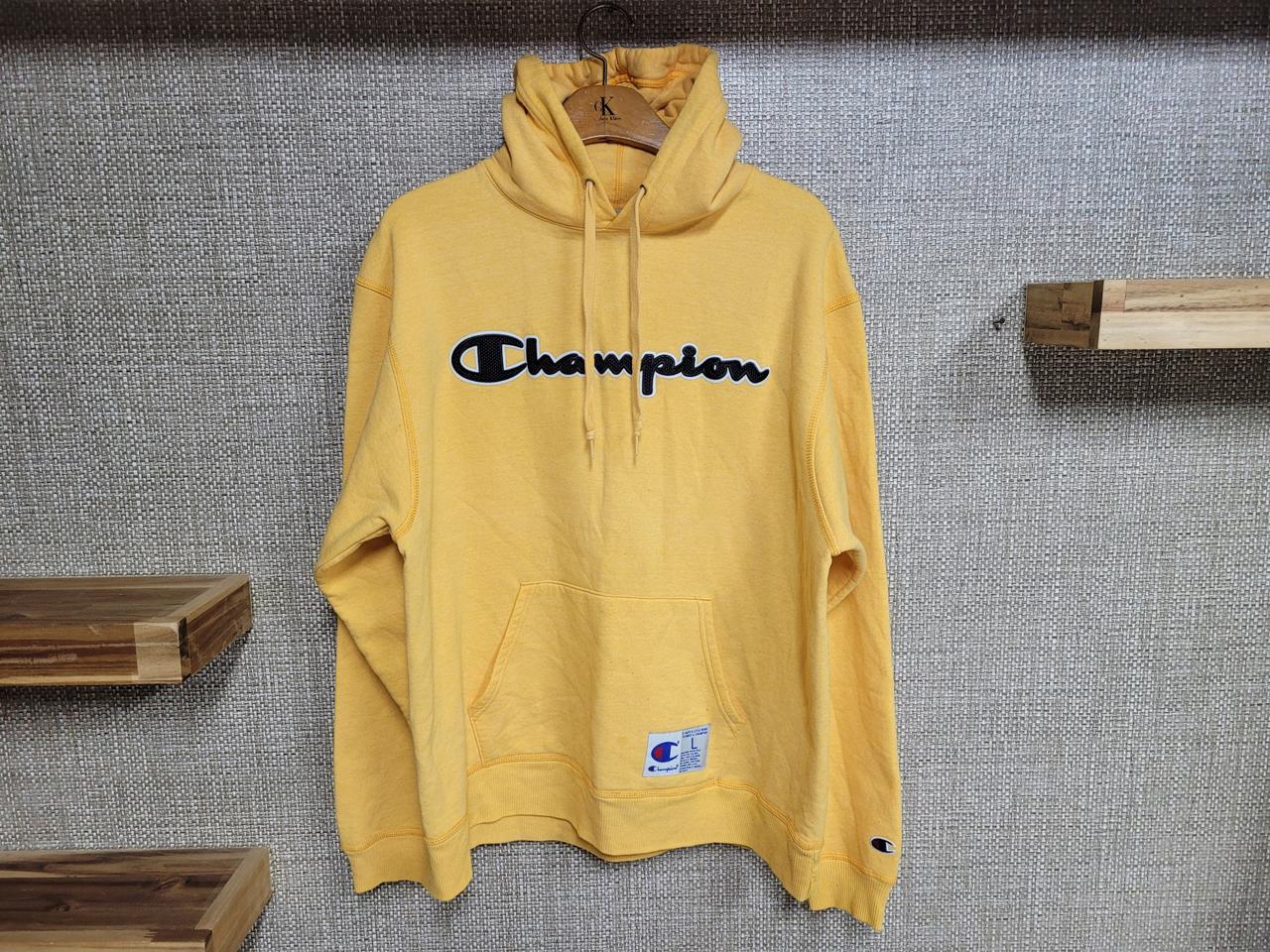L 105사이즈 챔피언 빅로고 후드티