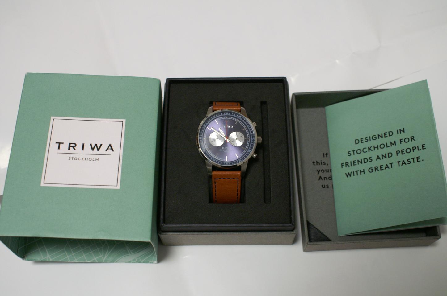 >> TRIWA 트리바(스웨덴)남여공용 크로노그래프시계, S급* 풀셋트