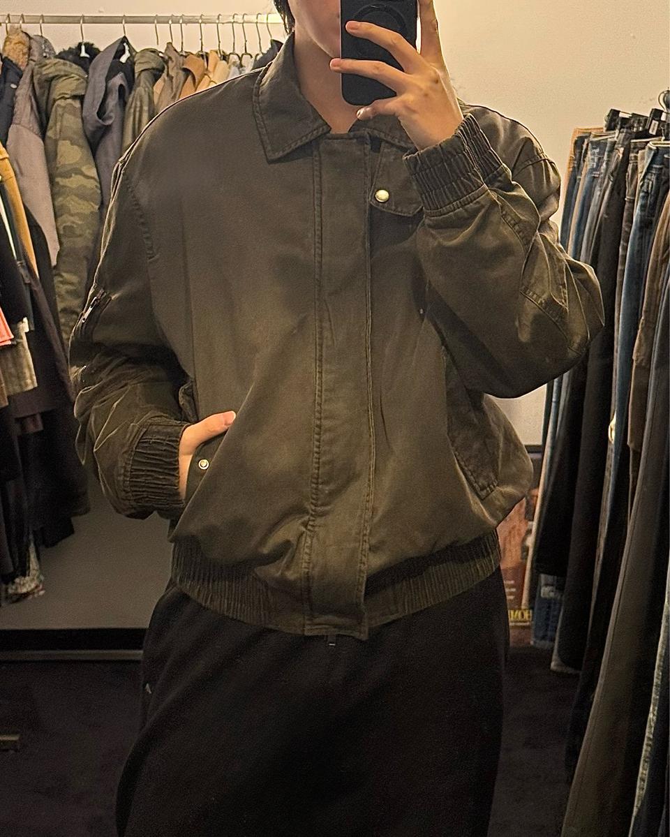 자라 레더 가죽 브라운 갈색 발마칸 ma1 항공 점퍼 블루종 봄버 워크