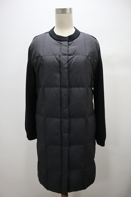 여성 SJSJ 에스제이에스제이 니트 경량 구스다운 롱 점퍼 똑딱이