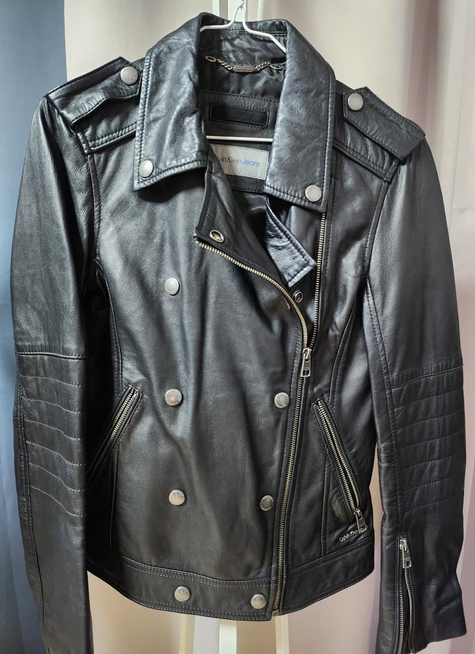 캘빈클라인 가죽자켓