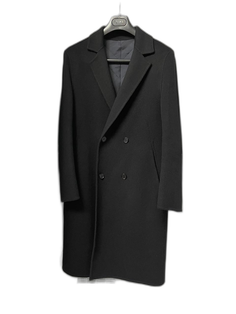 타임옴므 블랙 캐시미어 핸드메이드 더블 코트 95사이즈