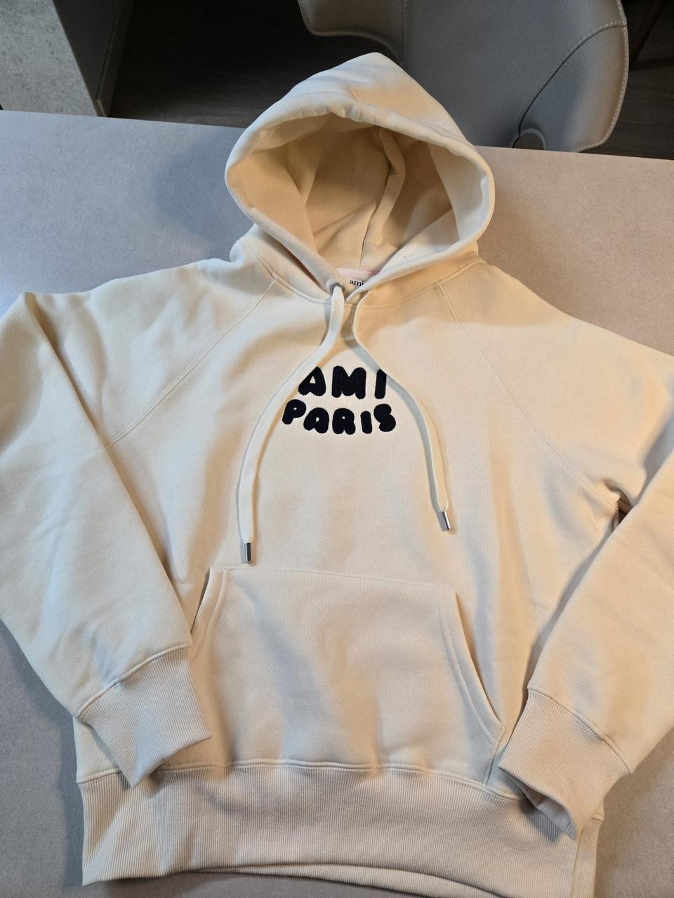 아미 로고 후드티 아이보리 여성용 S 사이즈