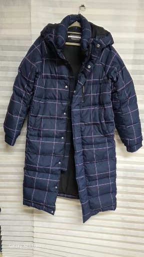 남성 체크 덕다운패딩 점퍼