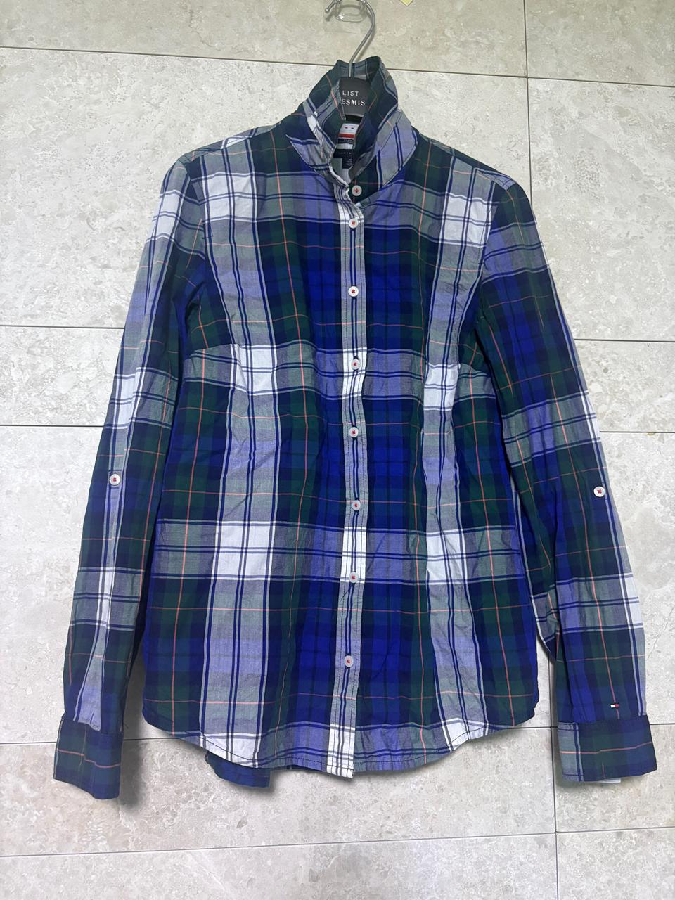 타미 힐피거 여성 체크남방 XS