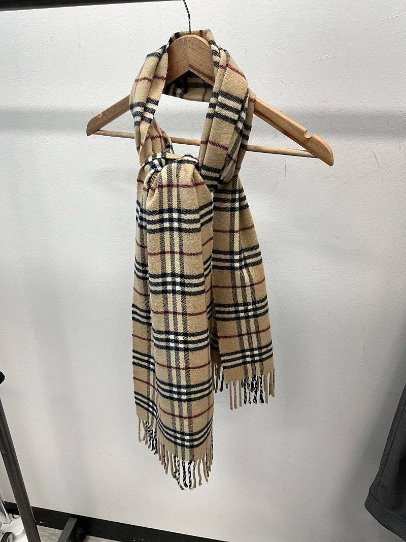 버버리 베이지 캐시미어 머플러