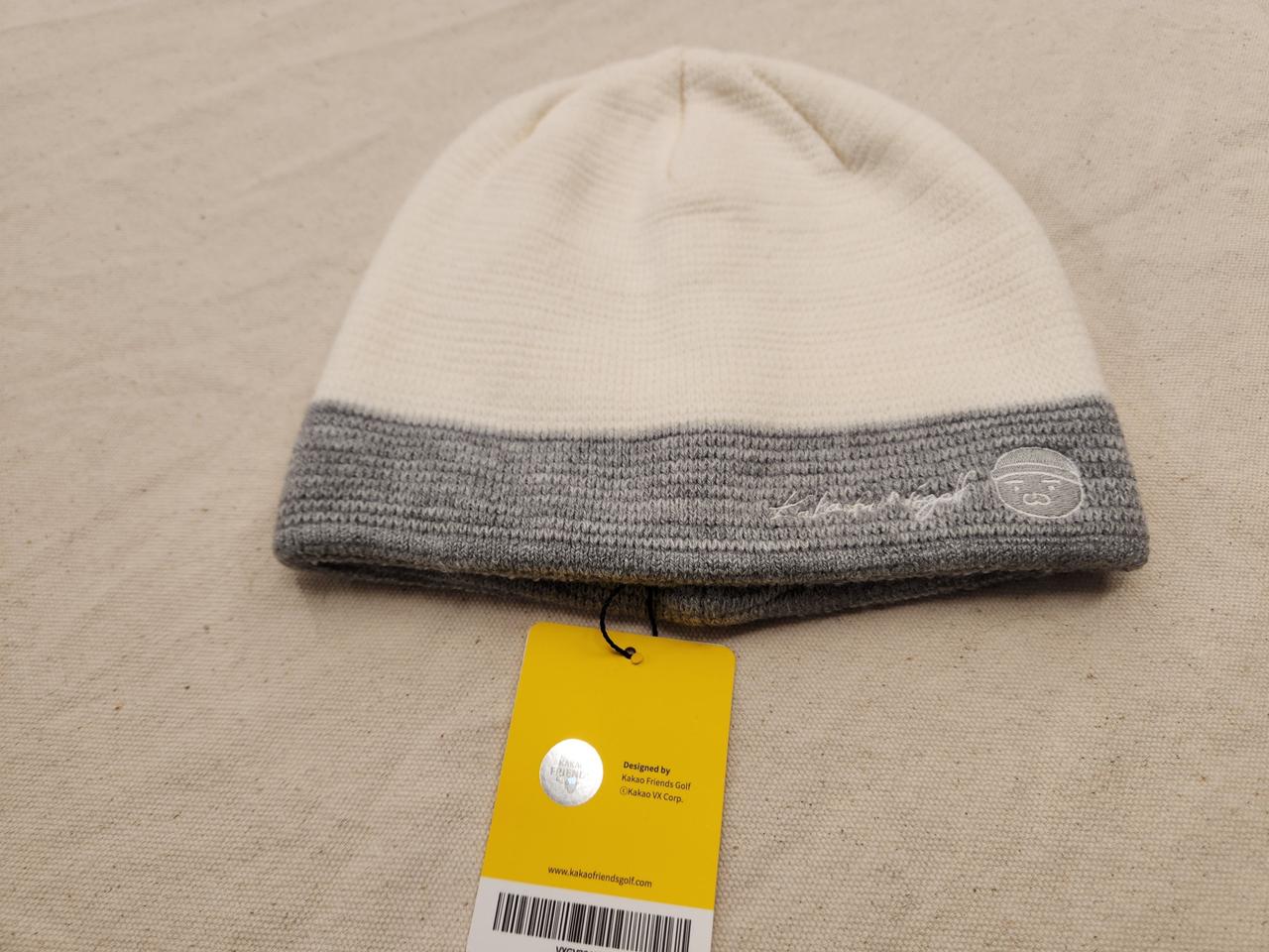 카카오프렌즈 골프 니트 비니 아이보리