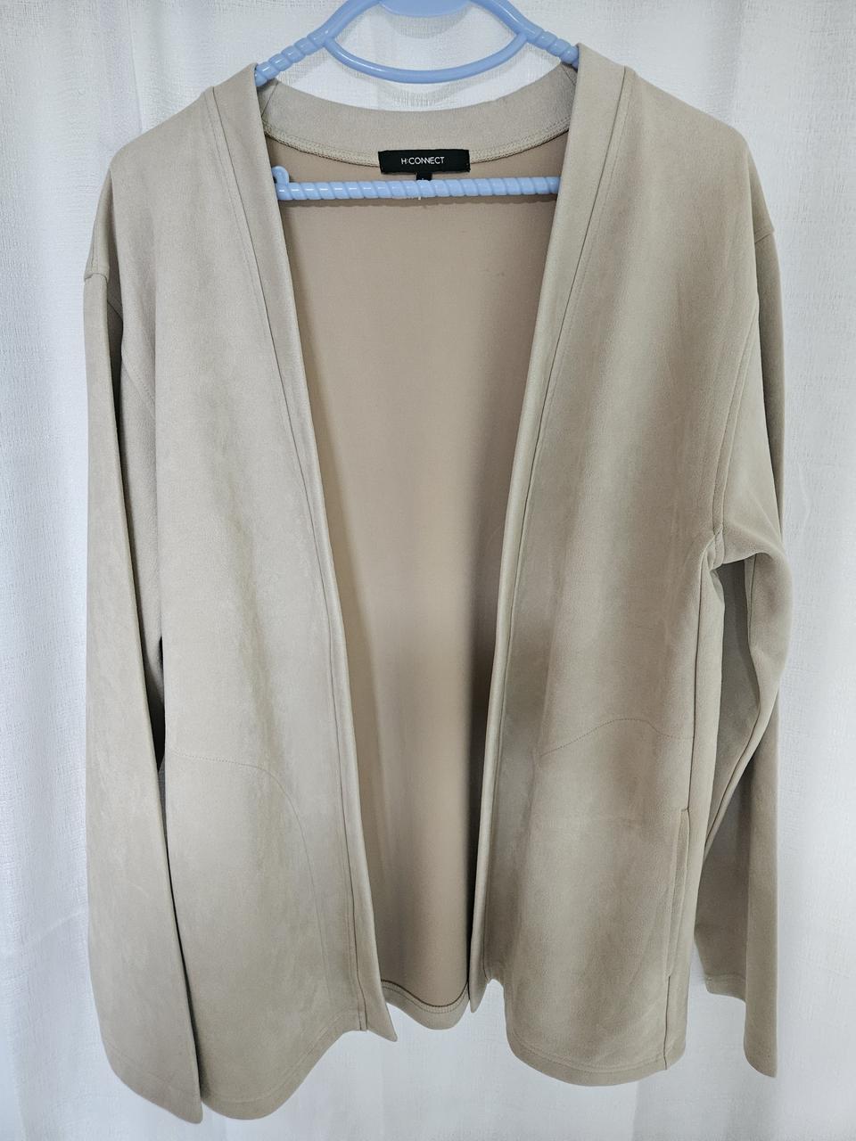 H커넥트 스웨이드 가디건 베이지