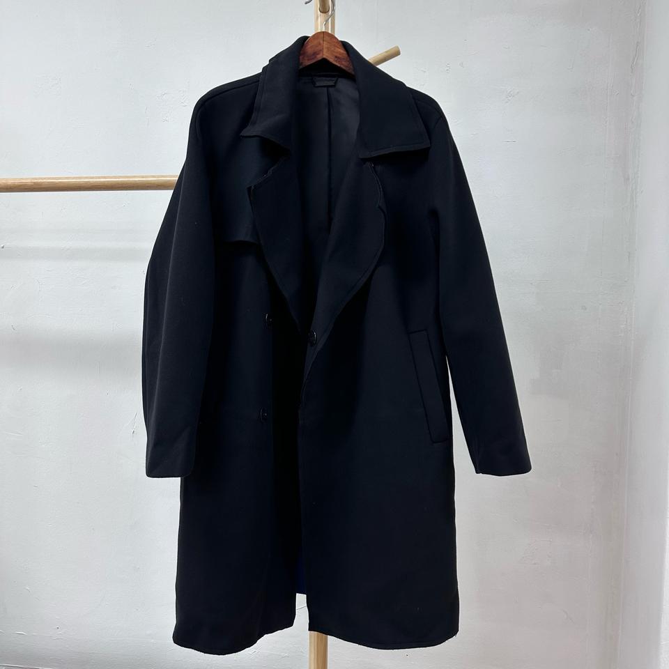 SYSTEM 시스템 울 캐시미어 배색 더블 코트 100(105) J24