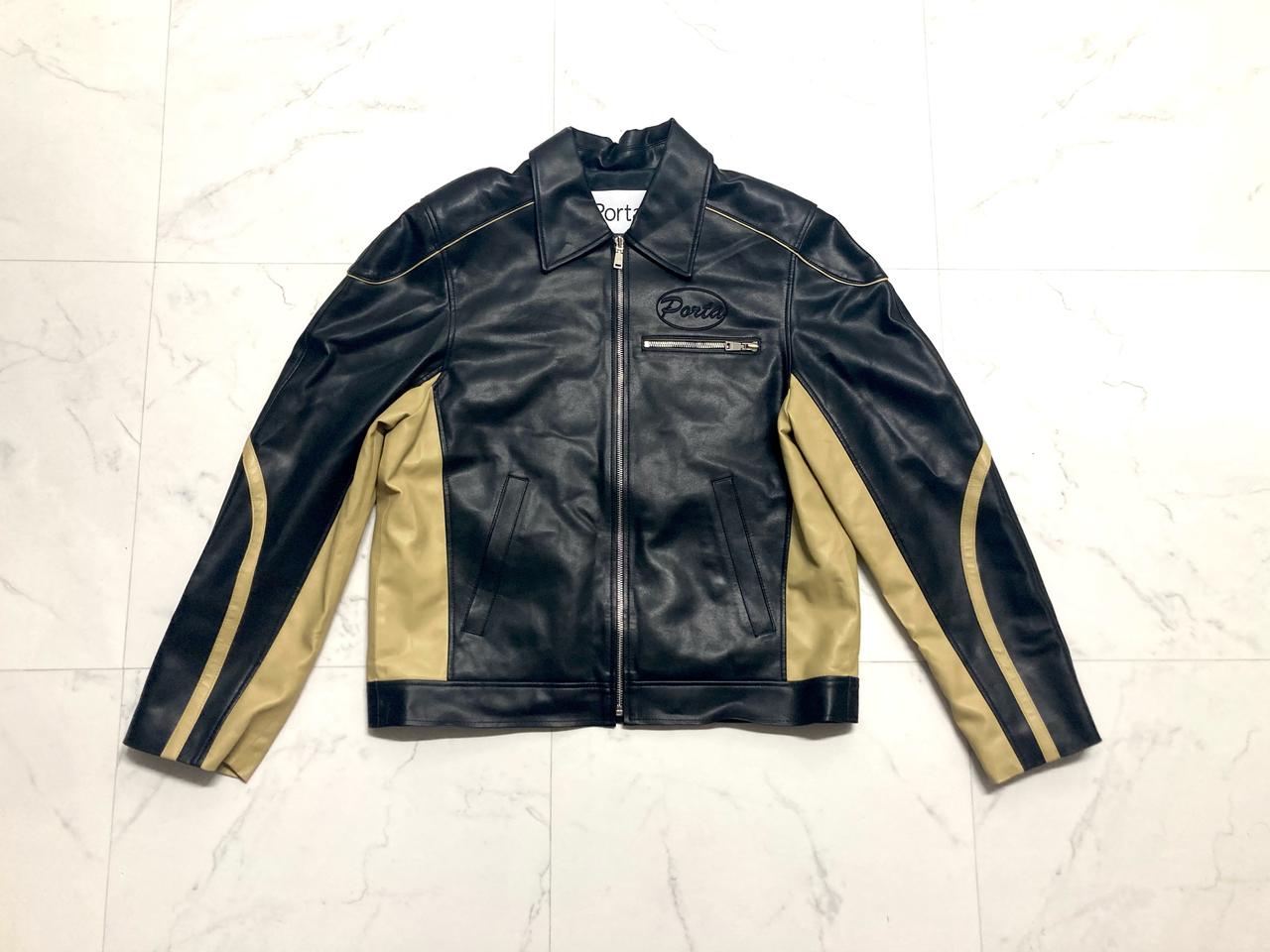 더 포르타 23fw 콘트라베이스 레더 자켓 100-105