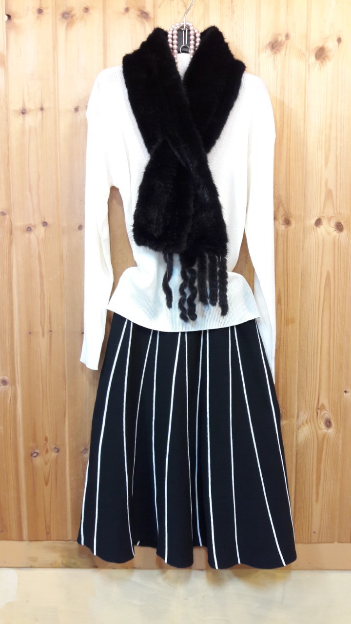 * 니팅 천연 밍크 머플러 *