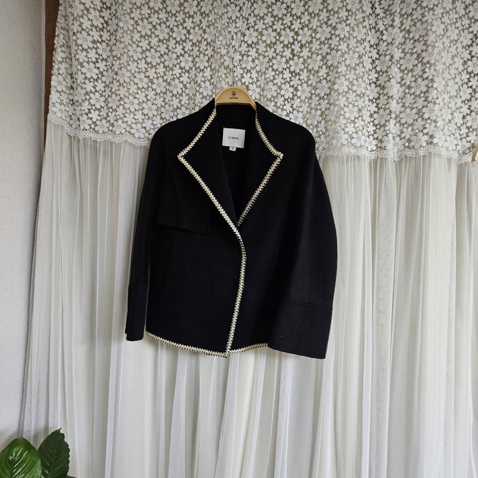 SJ WANI 블랙 트위드 자켓 M(모100%)