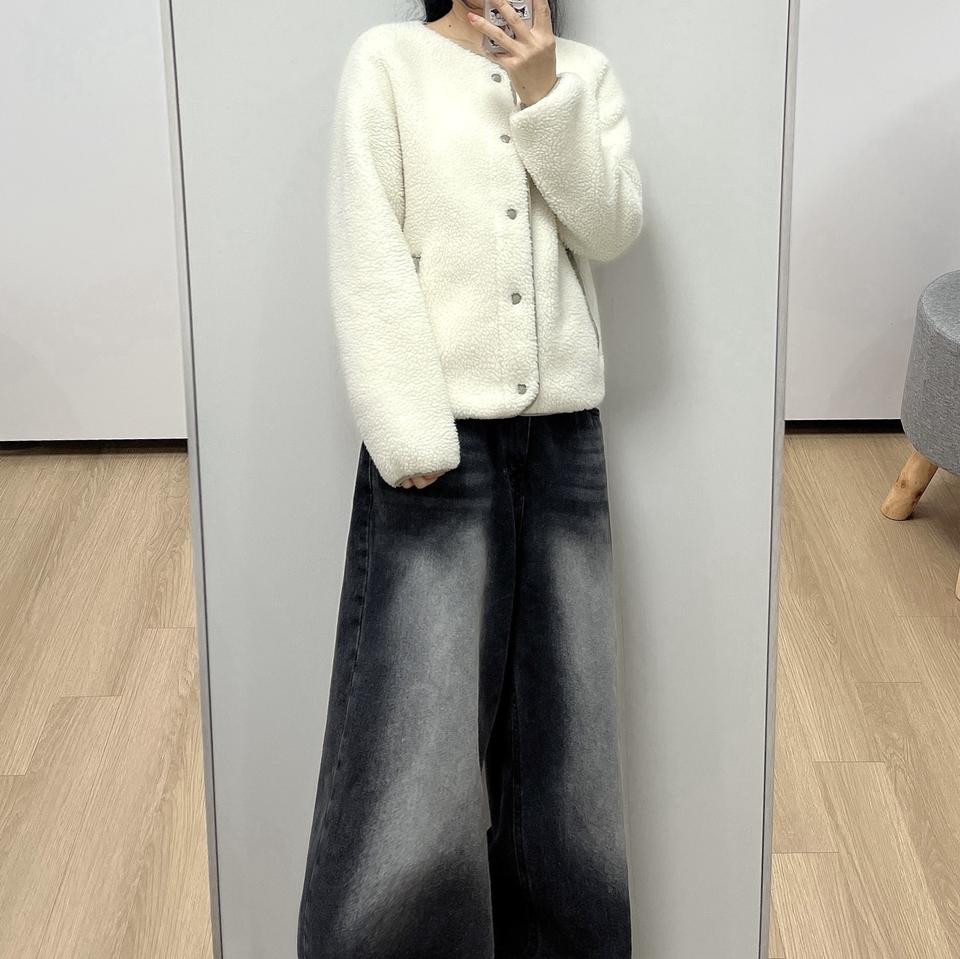 스노우피크 뽀글이 아이보리 플리스 자켓