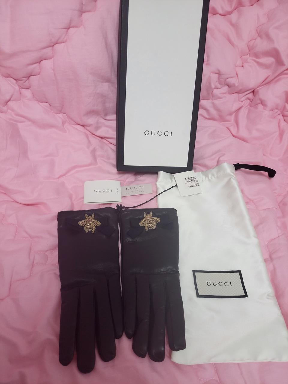 정품)급처미사용새상품!구찌 리본 꿀벌 양가죽 장갑 고이비토보증서사진첨부