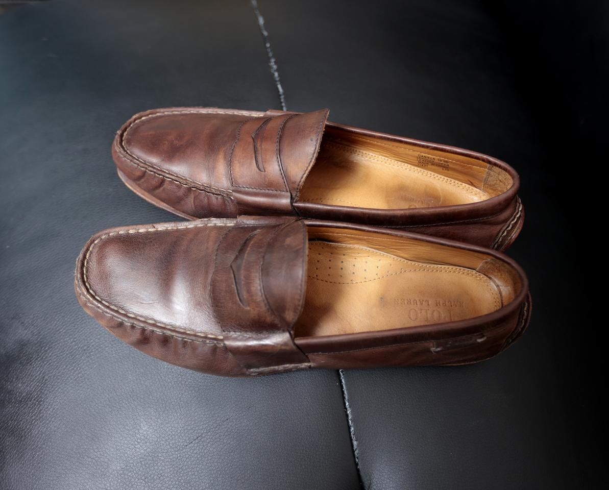 구하기 힘든 올드 폴로 레더 로퍼 사용감없음