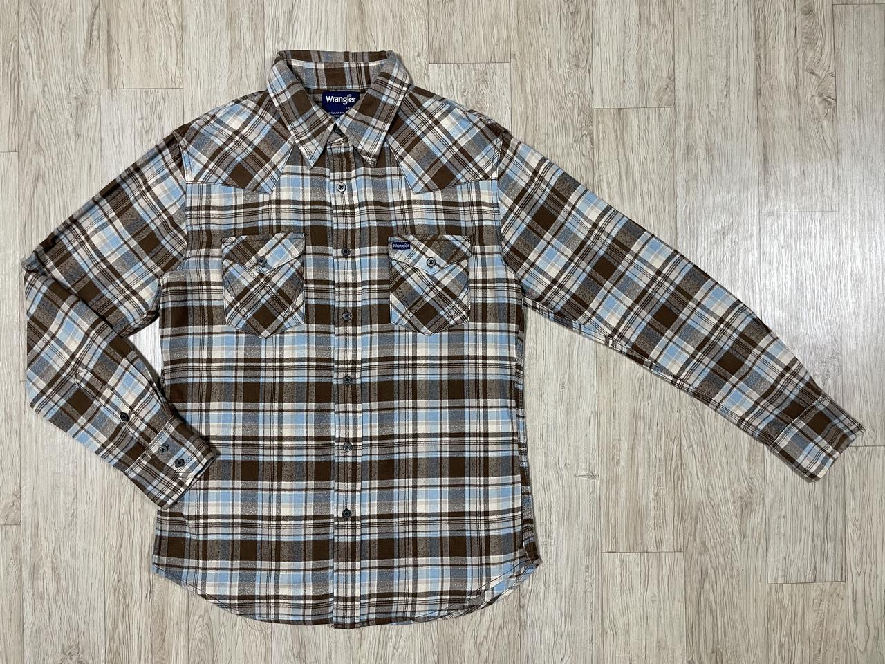 95) 70's 복각 랭글러 플란넬 체크 웨스턴 셔츠(RRL&LVC&폴로