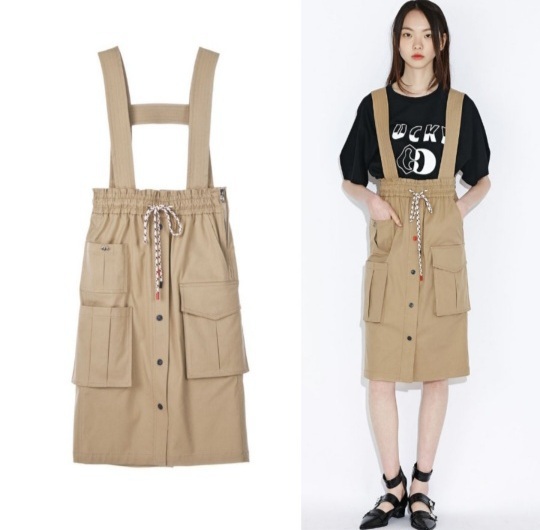 럭키슈에뜨 멜빵스커트/38