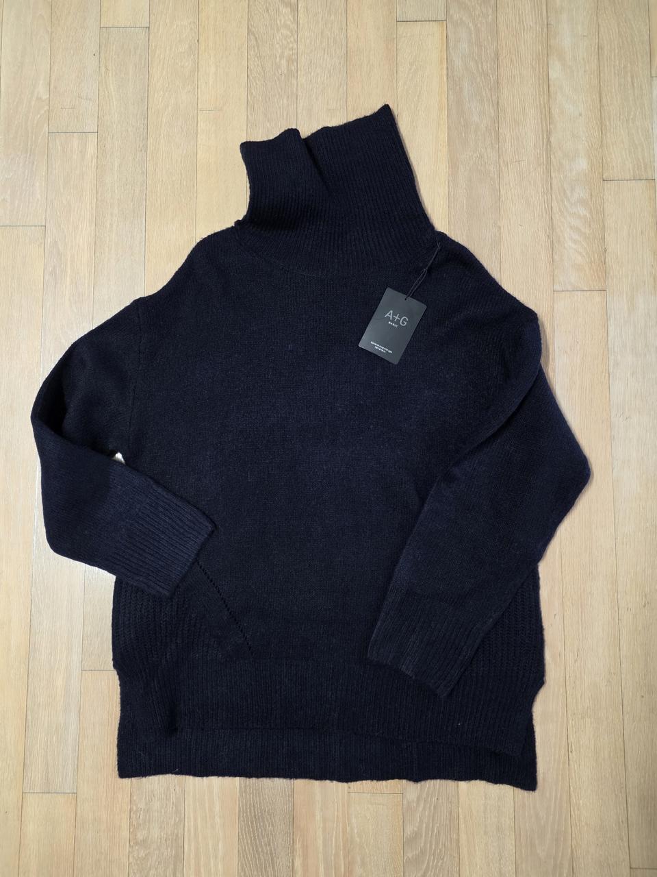 A+G 베이직 네이비 터틀넥 니트 90 66