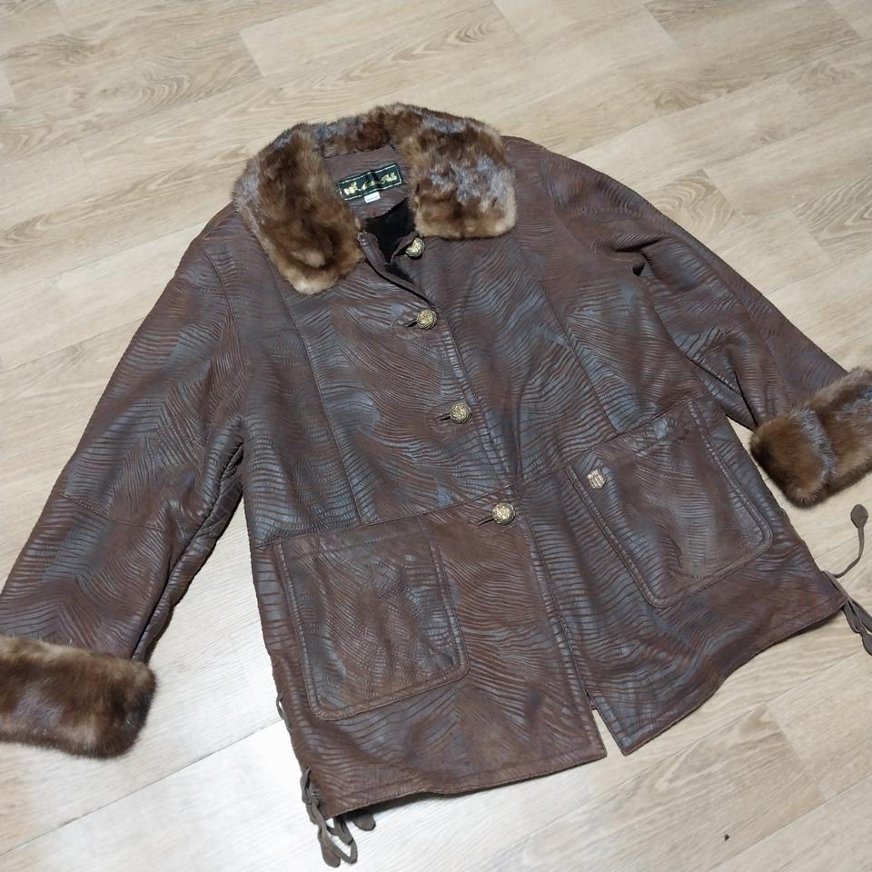 밍크 배색 천연 무스탕 코트 77 사이쥬