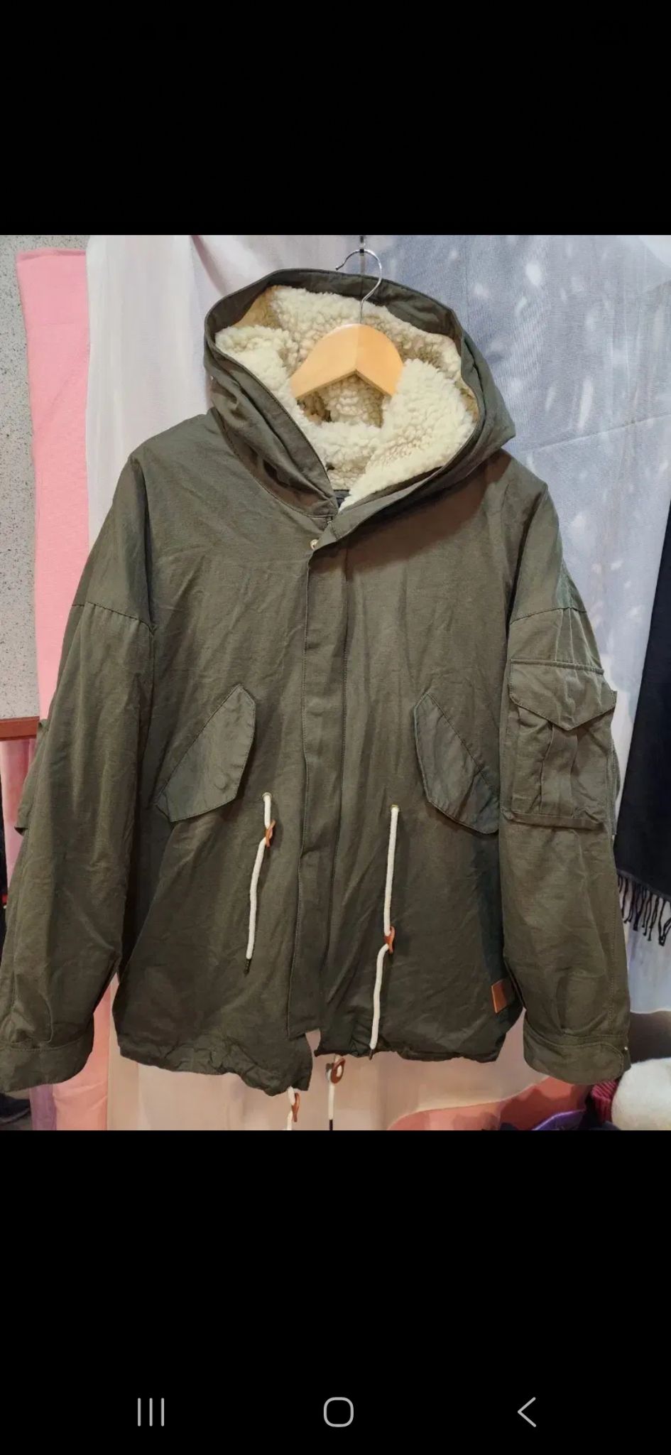 M)자라 양털 야상 자켓