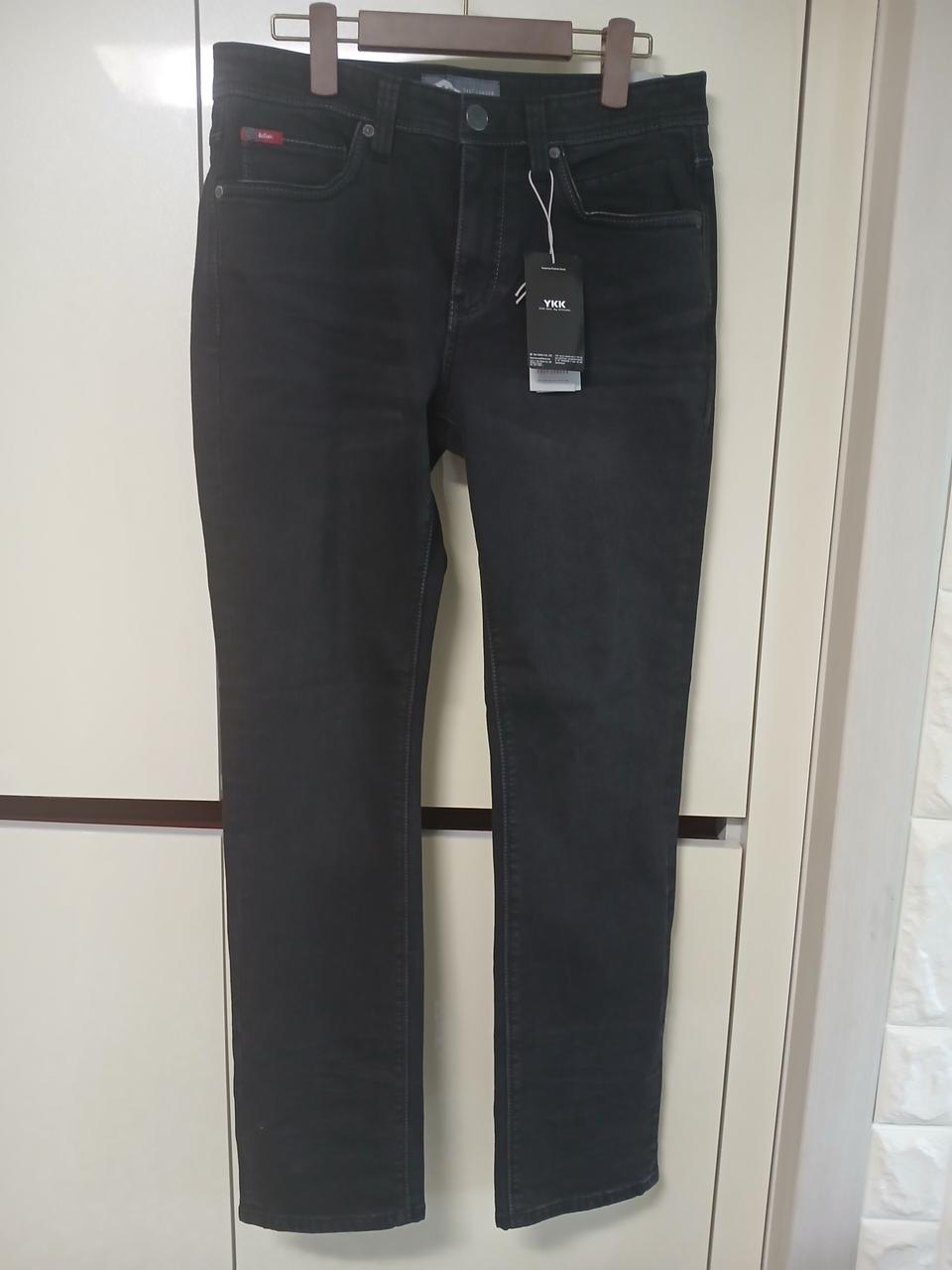 리쿠퍼 블랙 데님 기모팬츠 32