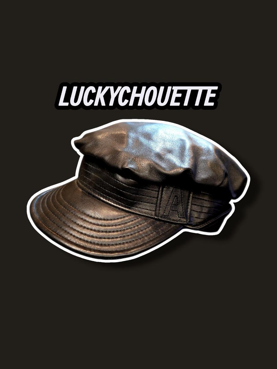 럭키슈에뜨 아뜰리에 비건레더 모자 블랙 /1210