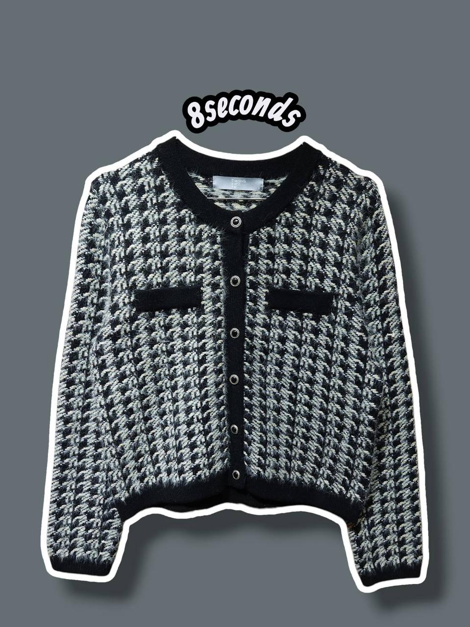 S/ 에잇세컨즈 트위드 니트 가디건 /1210