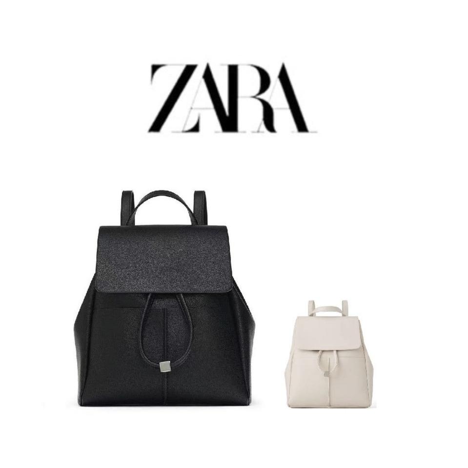 자라 가방 여성 베이직 레더 백팩 블랙 화이트 2종
