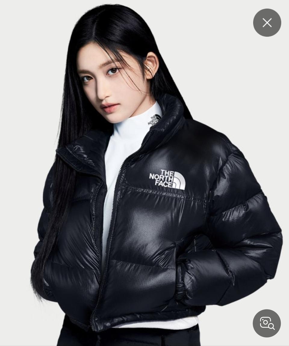 노스페이스 여성 눕시 구스다운 패딩 숏자켓 90M사이즈 새제품블랙컬러