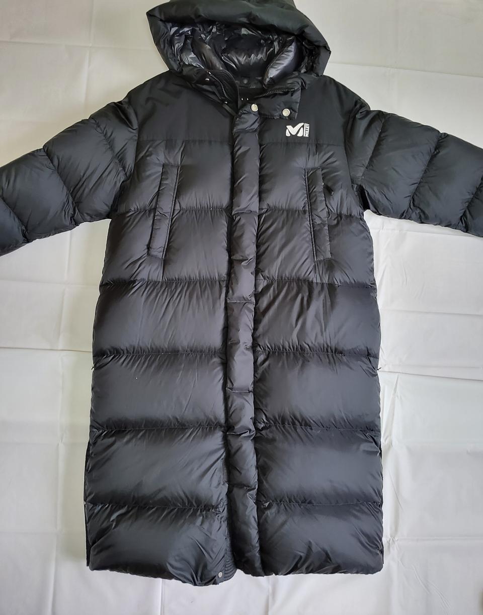 밀레 블랙 구스롱패딩 남100