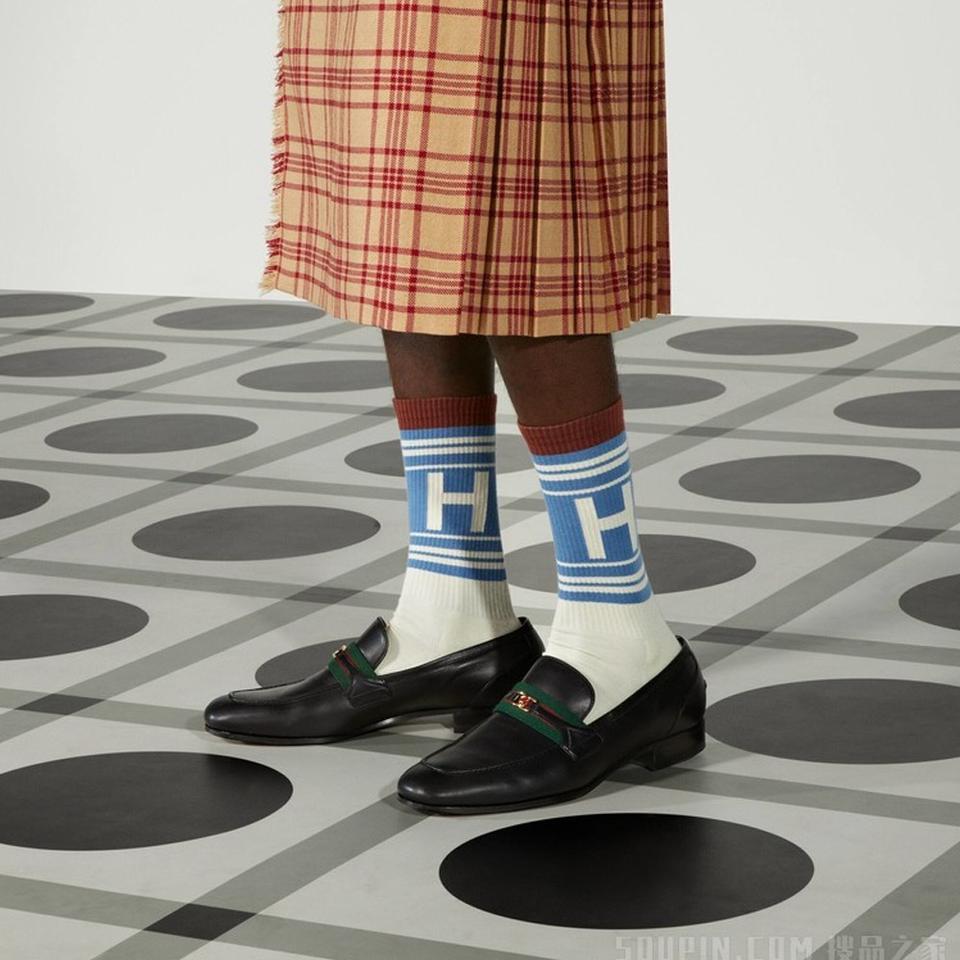 새상품 구찌 양말 Gucci HA HA HA 컬렉션 삭스 아이보리