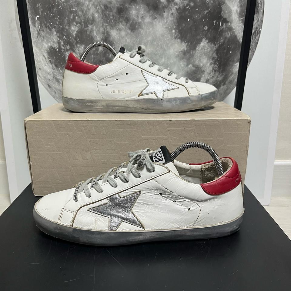 정품 39) 골든구스 스파클 실버 레드탭 스니커즈 250~255