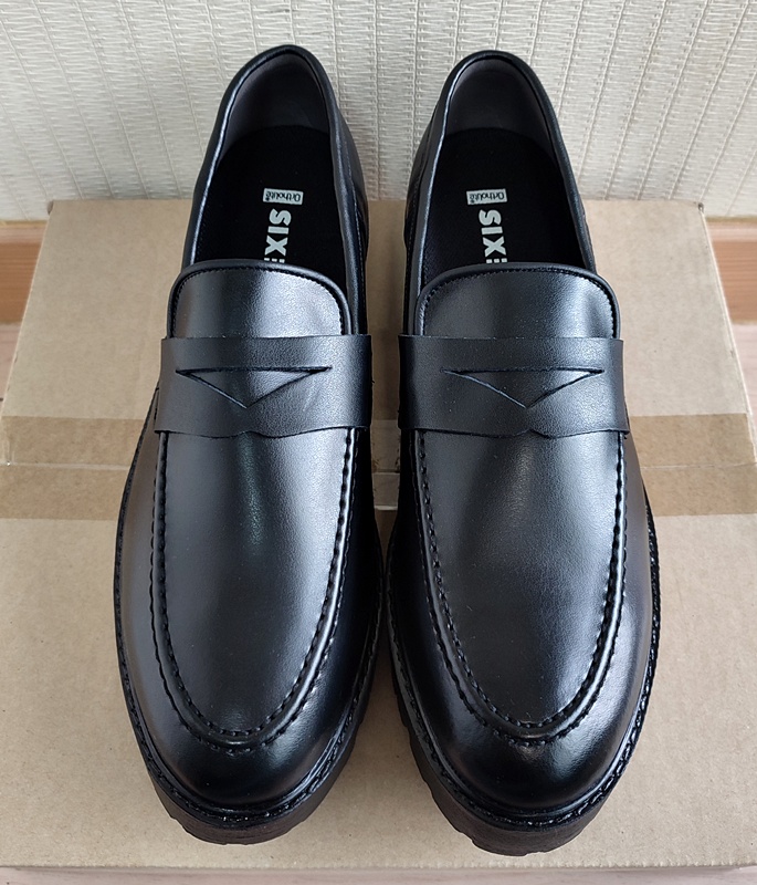 가죽 남성로퍼275 키높이 레더 정장 캐주얼 수제화 새상품 식스핏