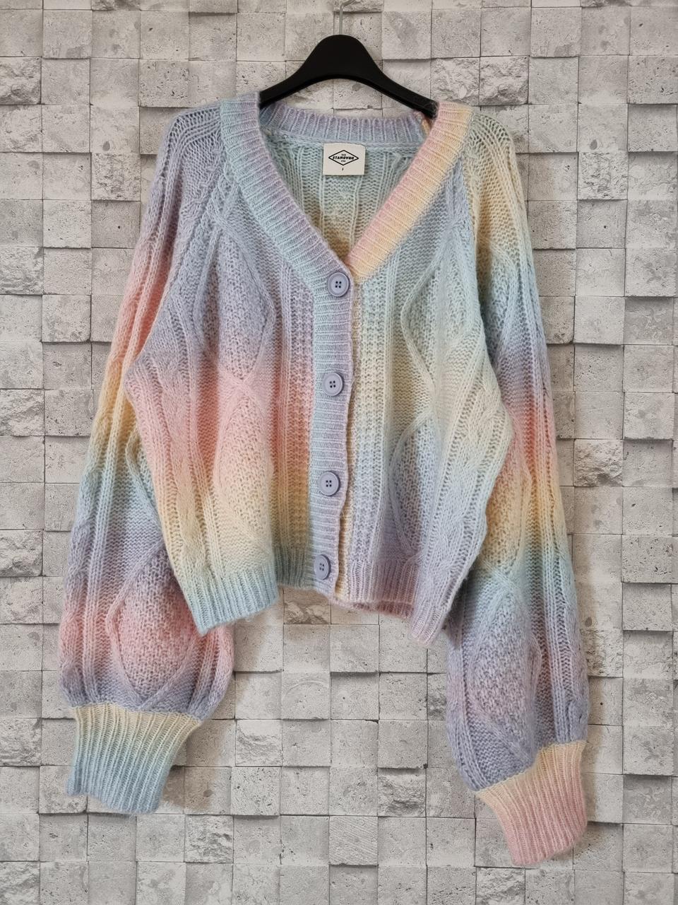 제너럴아이디어 스탠다드 솜사탕 니트가디건