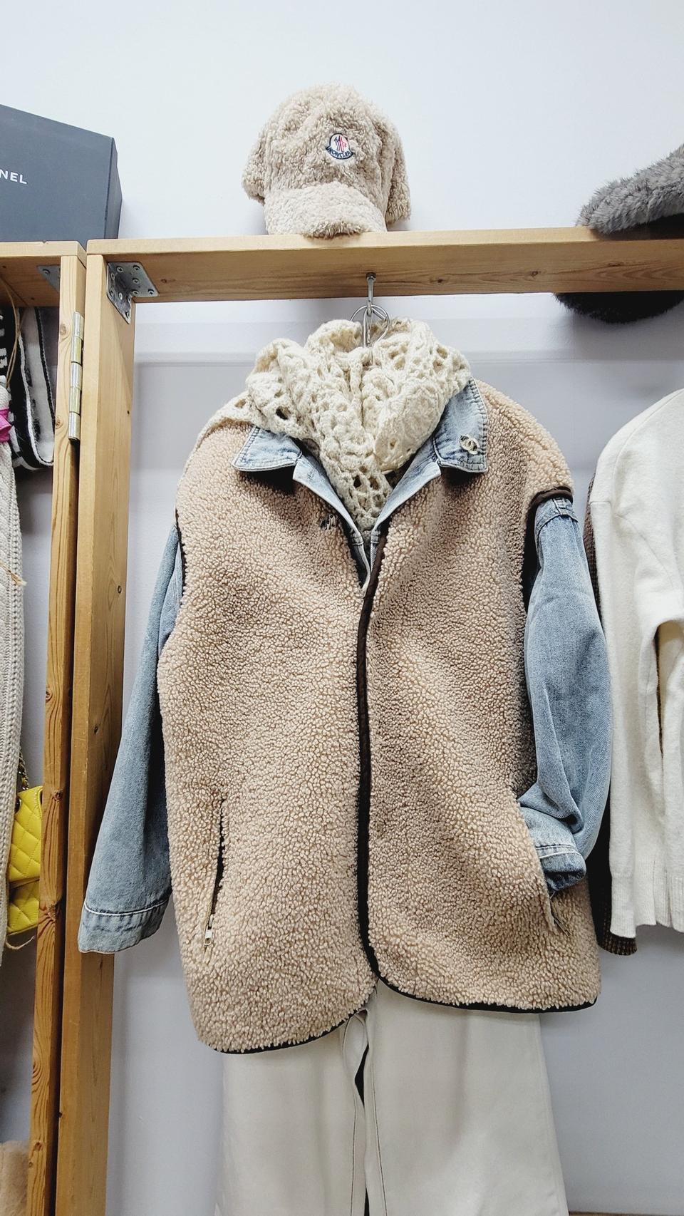 뽀글이 데님레이어드 자켓