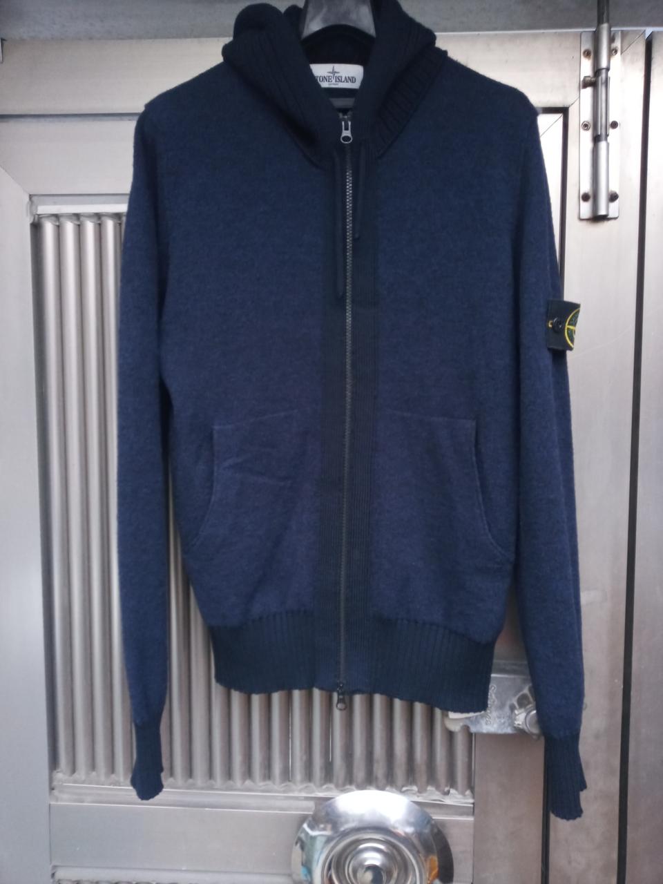 정품 스톤아일랜드 후드 짚업 니트가디건 L