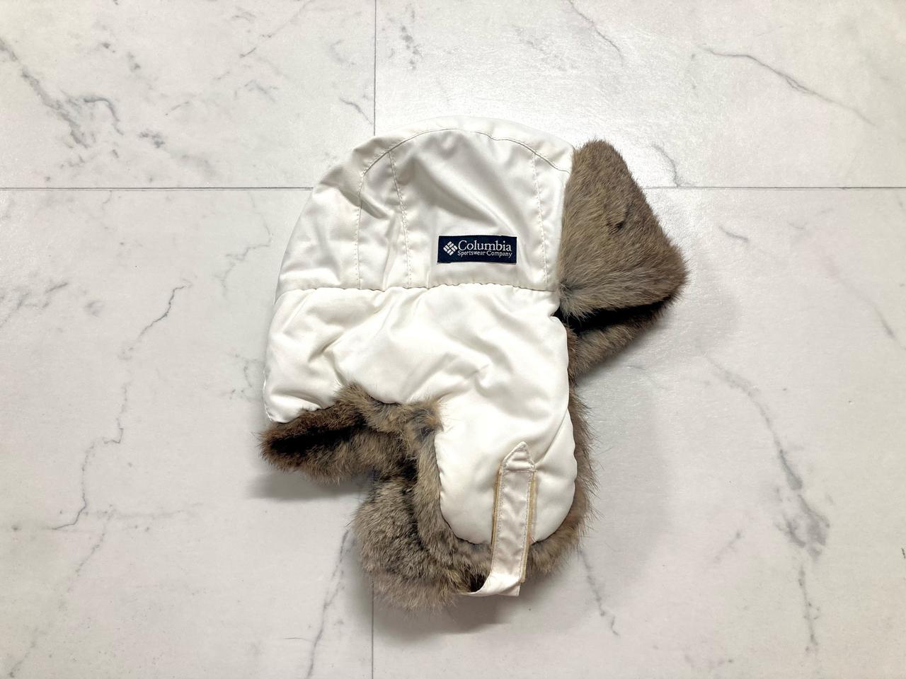 00s 컬럼비아 토끼털 군밤 모자 트루퍼햇 L