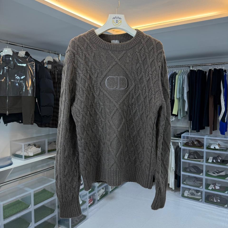 [리오브] 디올 CD 로고 케이블 니트