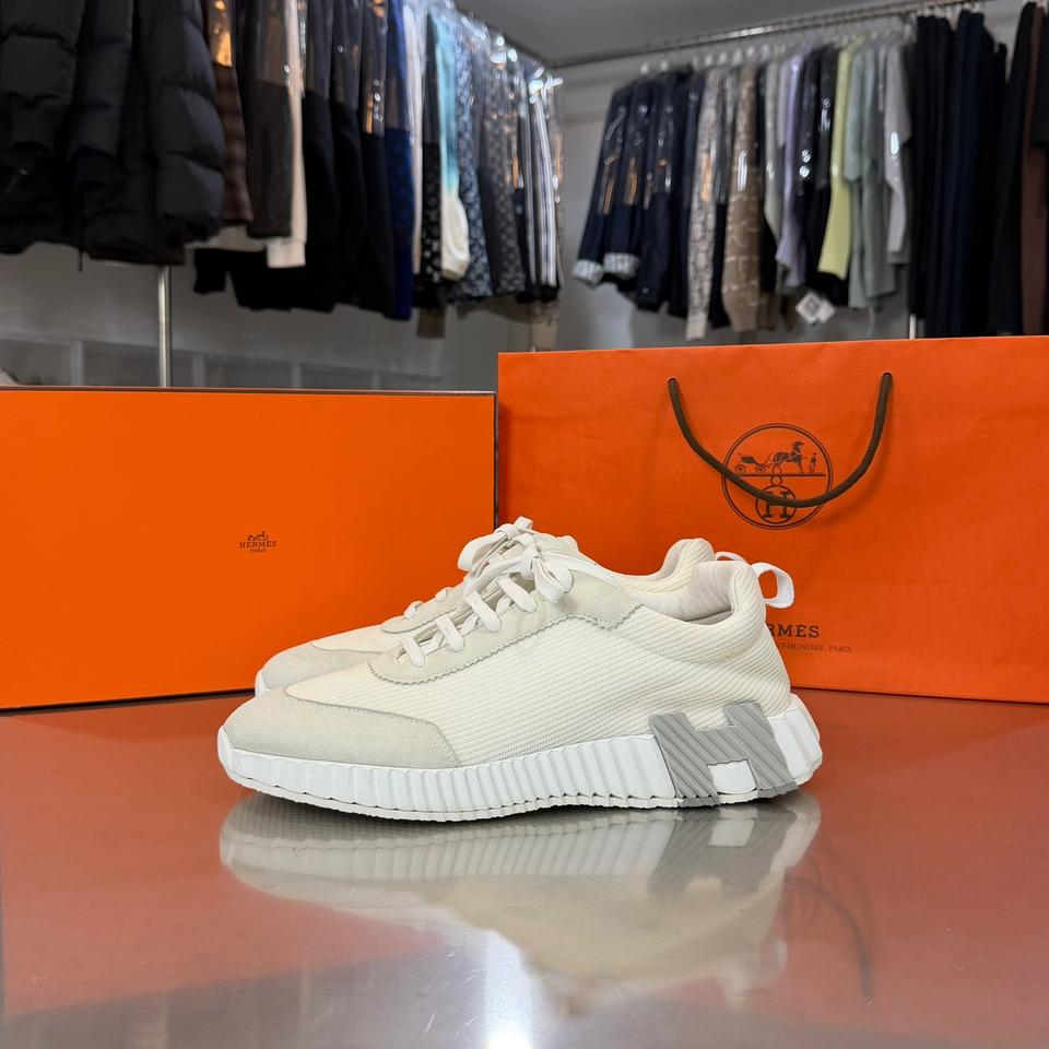 [리오브] 에르메스 바운싱 그레이 메쉬 스웨이드 스니커즈