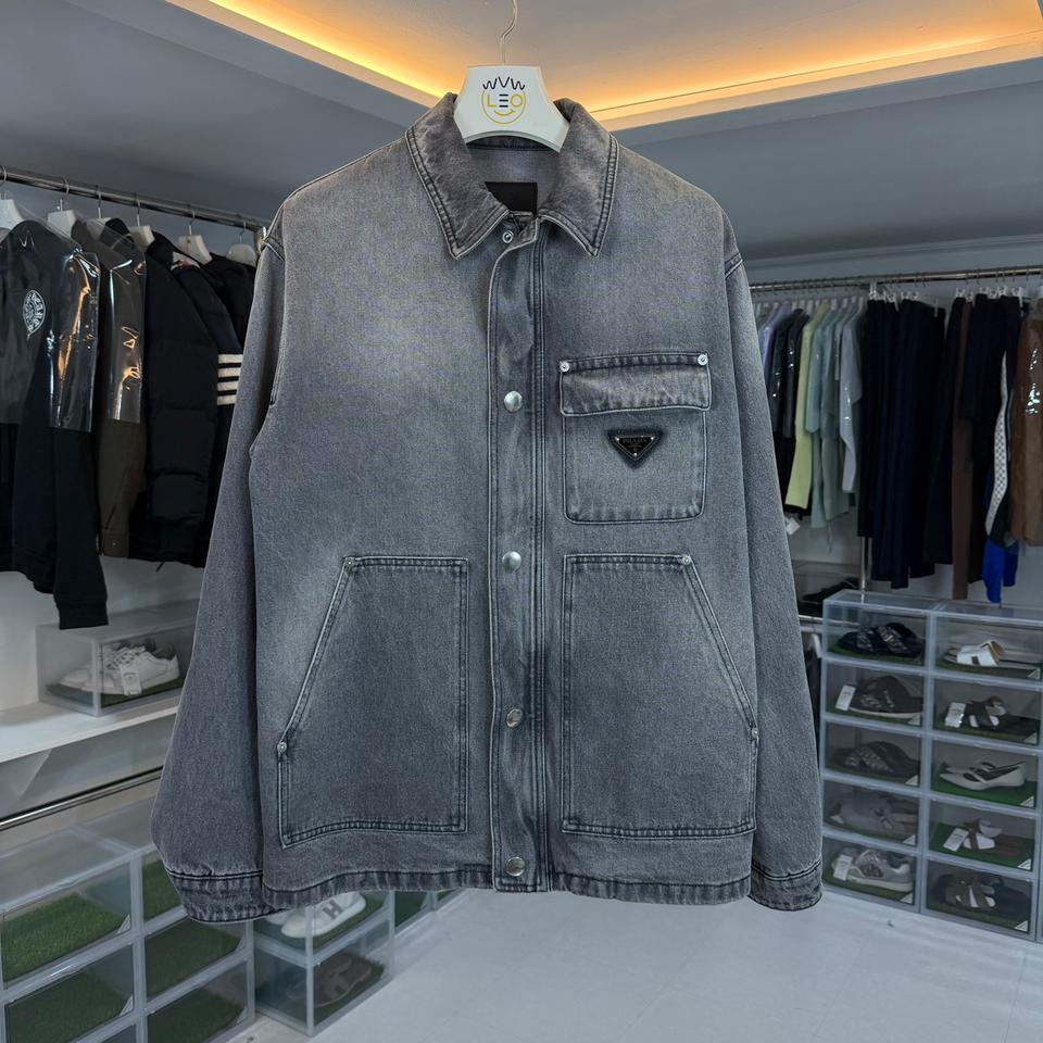 [리오브] 프라다 데님 블루종 자켓