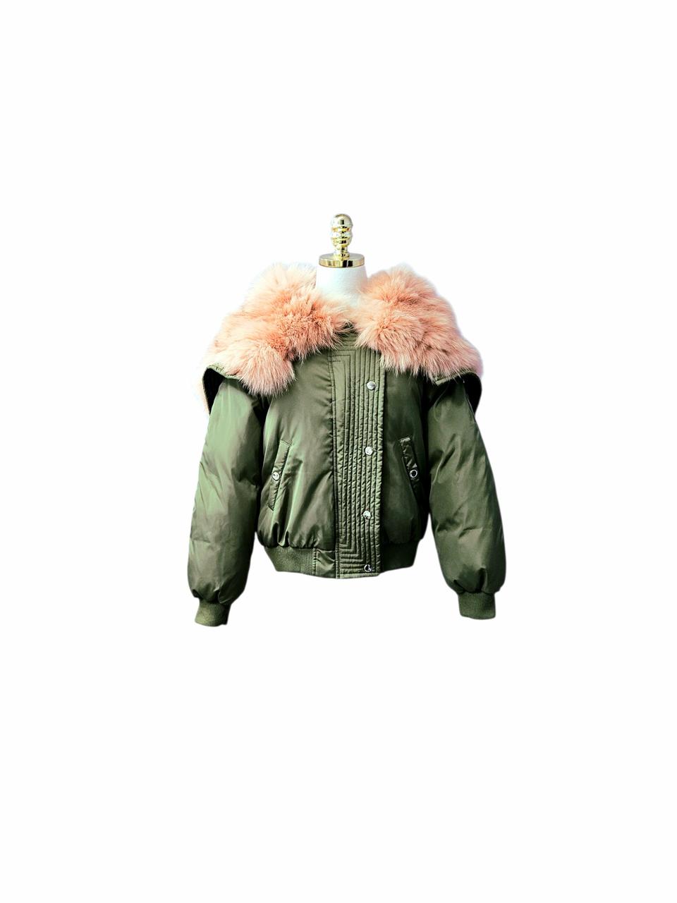 리얼폭스퍼  카라변형 덕다운 패딩  주니어  (  성인 44  55