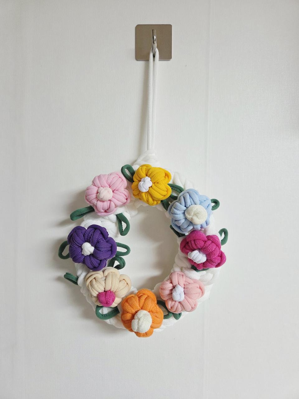 핸드메이드 꽃모양 리스