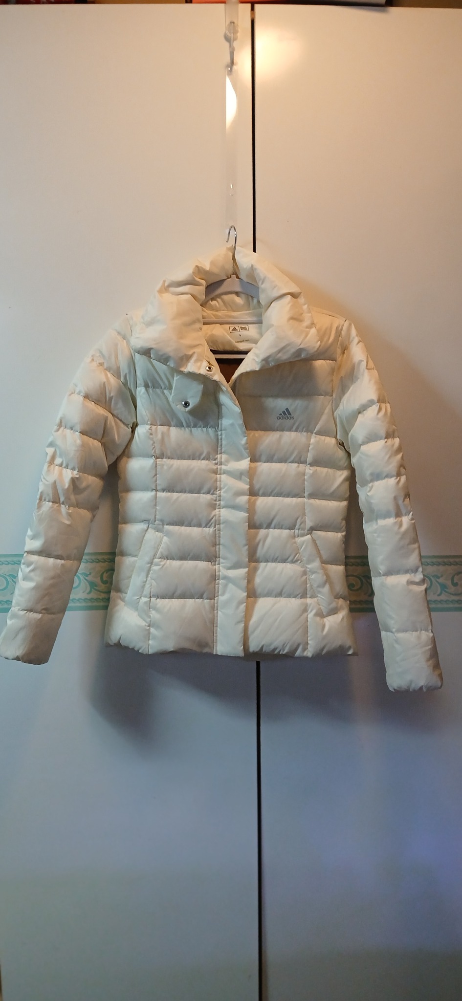 아디다스 여성 거위털 패딩 S 아이보리