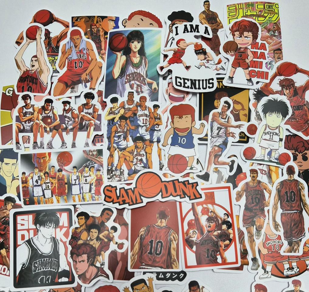 슬램덩크 컬러 강백호 서태웅 정대만 채치수 스티커 애니인컷 방수스티커