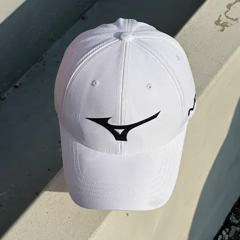 [F] 미즈노 로고 화이트 볼캡 모자