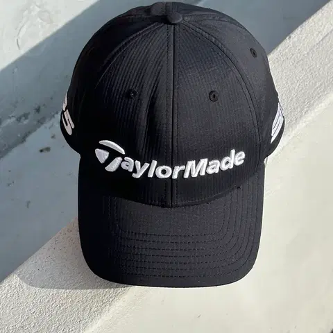 [F] 테일러메이드 로고 블랙 볼캡 모자 골프