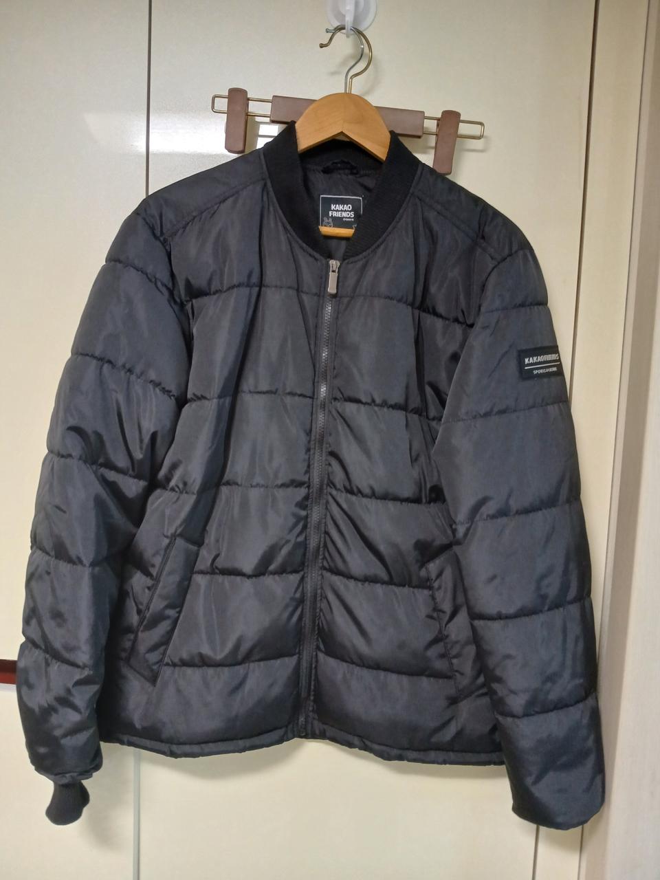 카카오프렌즈 블랙 패딩 블루종 점퍼100